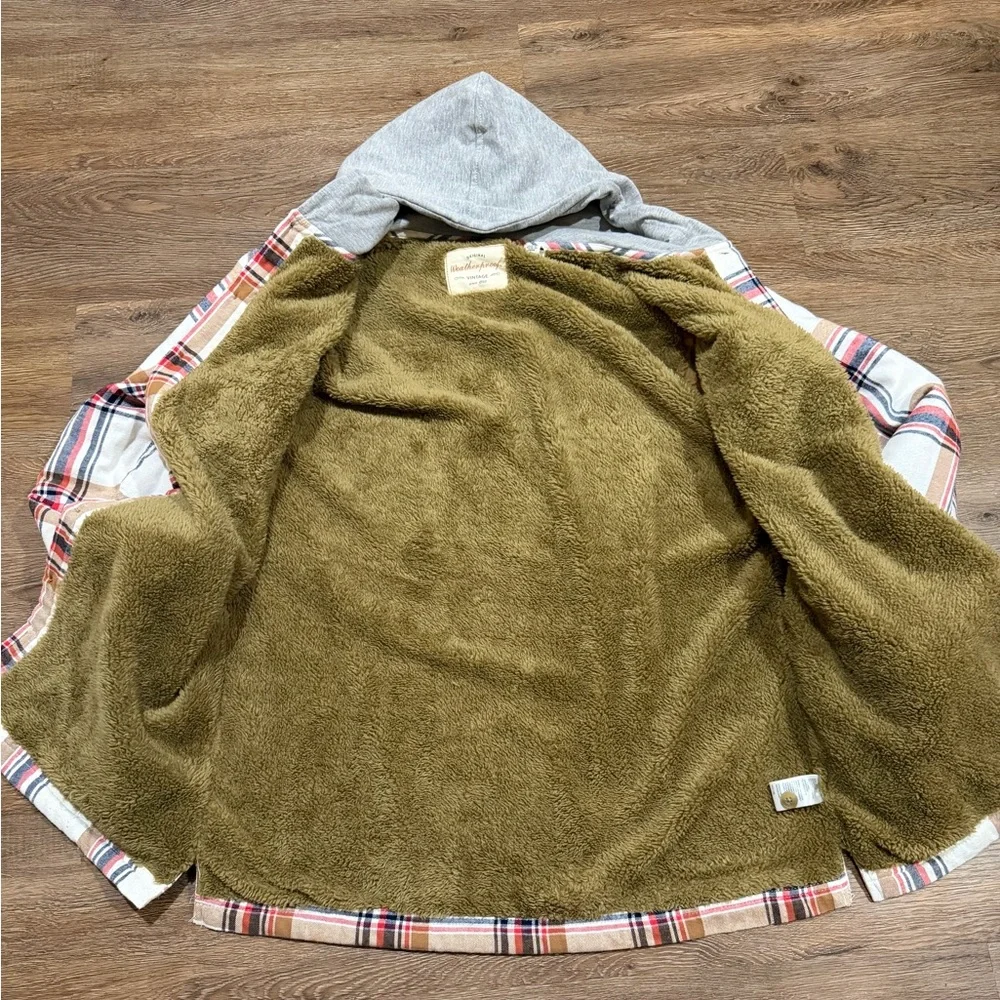 Weatherproof Sherpa Lined Hooded Flannel Shirt Jacket - Picture 5 of 8